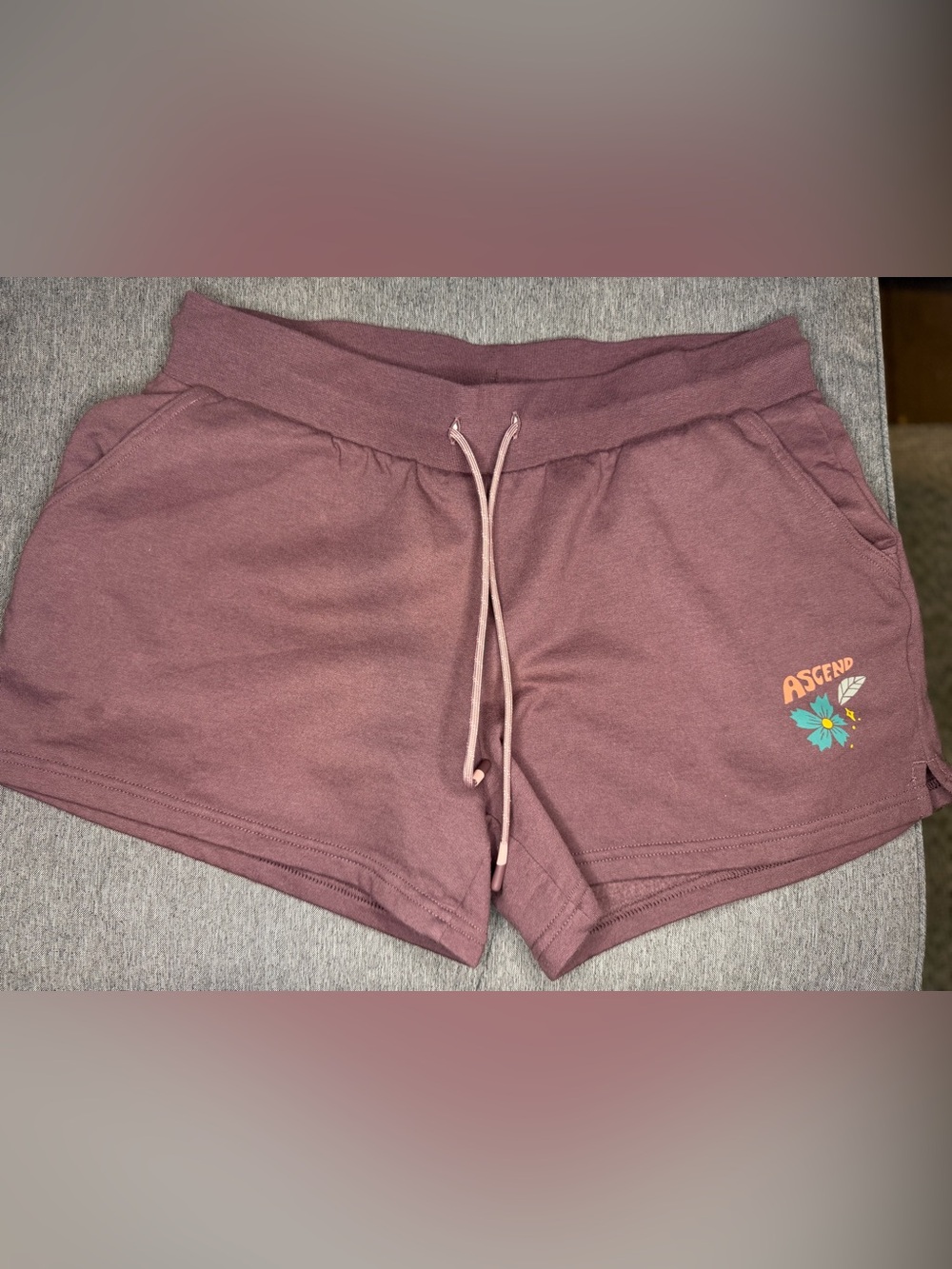 Ascend Women's Athletic Shorts in Mauve